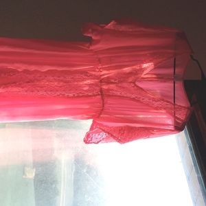 Swim cover top neon pink Large